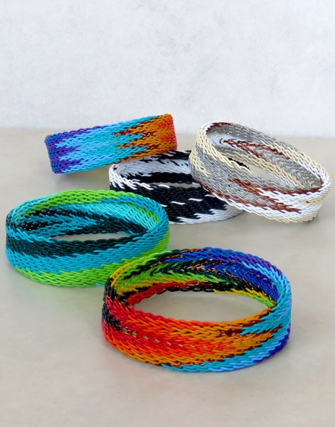 mixed zulu telephone wire bangles medium size