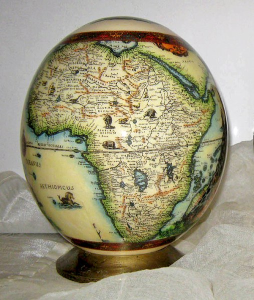ostrich egg africa map reverse view65