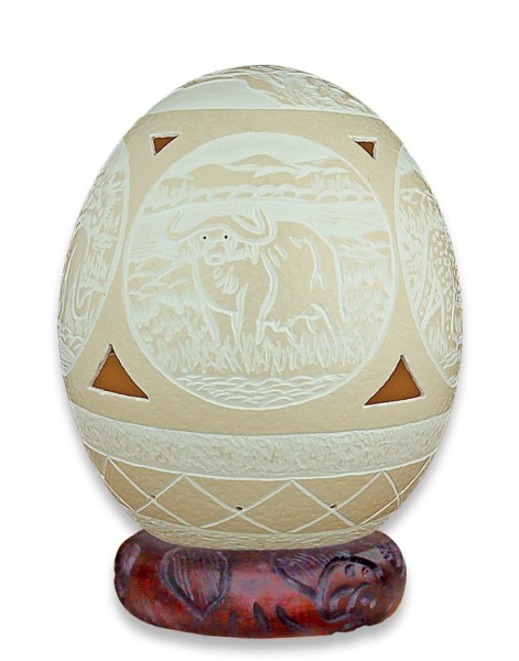 Ostrich Egg Carved ON SPECIAL