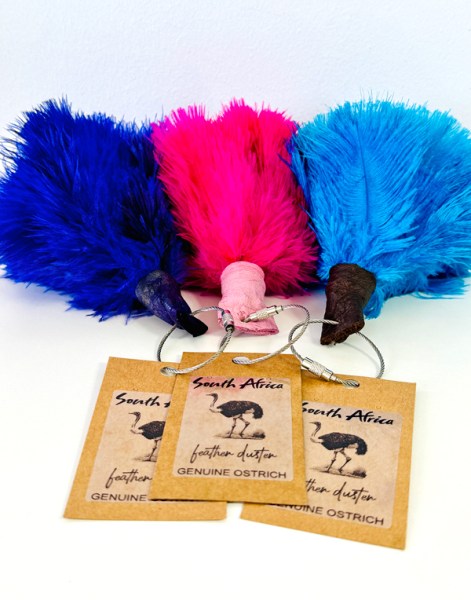 ostrich feather key chain