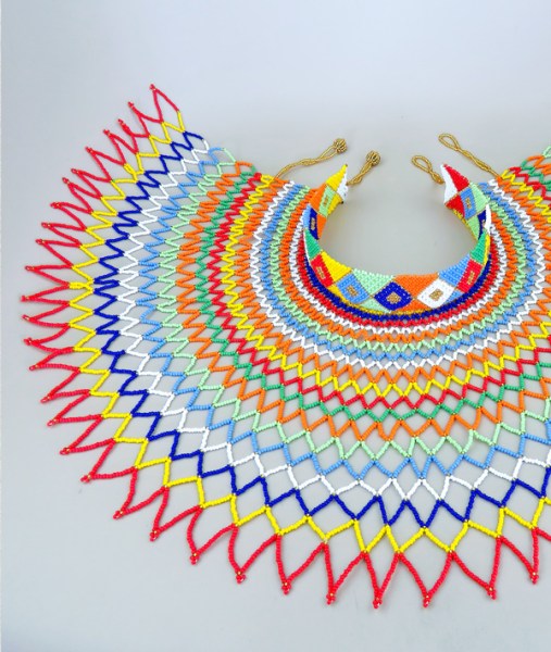 shop online african beaded necklace lace choker 2