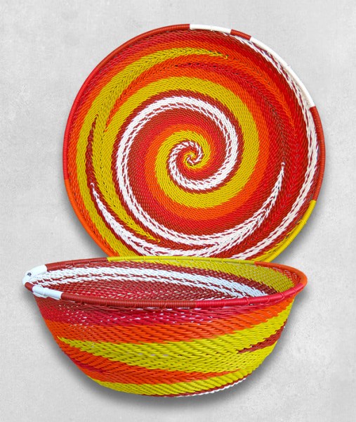telephone wire basket medium african dance 6 side front4