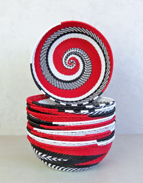 telephone wire basket midi african dance red 13