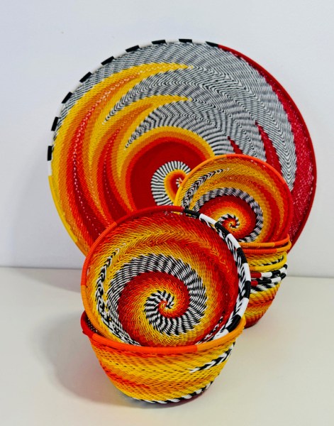 telephone wire baskets african bush fire5