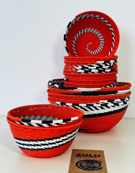 telephone wire baskets african sunburst orange74
