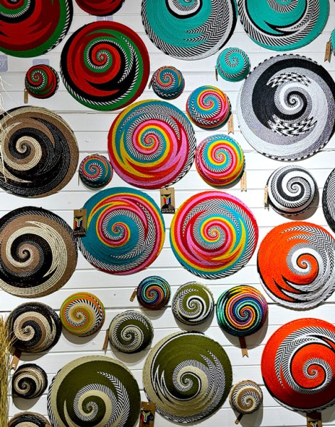 telephone wire baskets mixed colours designs 19