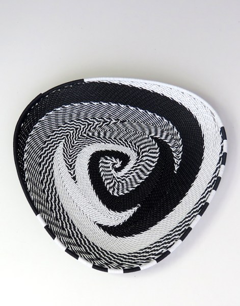 telephone wire baskets triangle black white