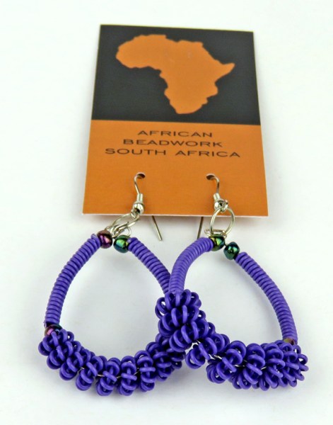 African Telephone Wire Earrings Shalati 
