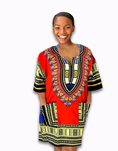 womens african shirt red