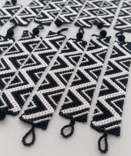 African Beaded Bracelets Flat