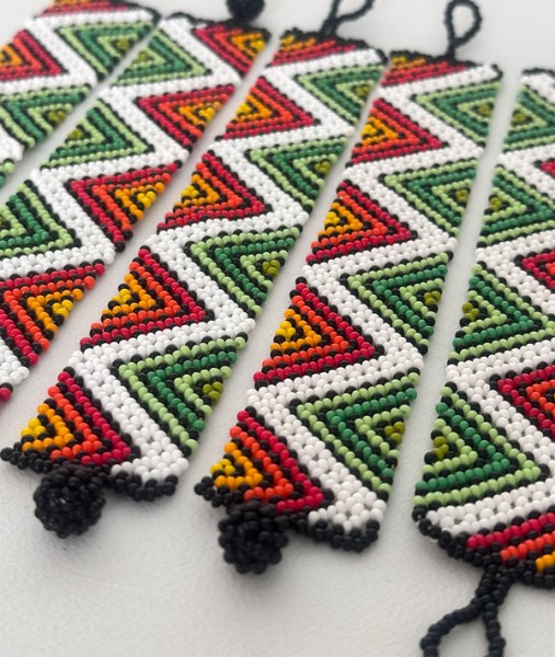 African Beaded Bracelets Flat