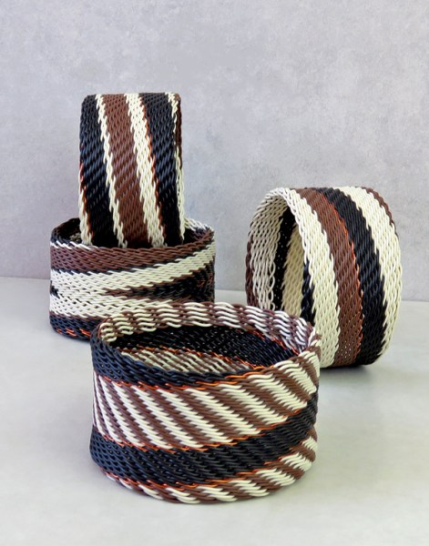 zulu telephone wire bangle wide african mocha5